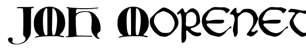JMH Moreneta font preview